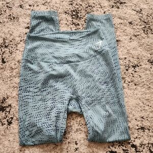 GYM SHARK Leggings Womens Size M Light Blue Navy Purple